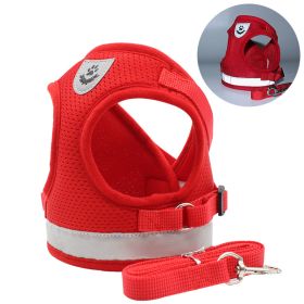 Comfort-Mesh Reflective Harness Set (colour: Red, Specification (L * W): S)