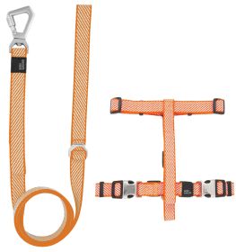 Pet Life 'Escapade' Convertible Leash and Harness Set (Color: Orange, Size: small)