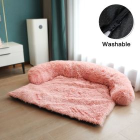 Warm Plush Pet Cushion (Color: Pink, Size: M)