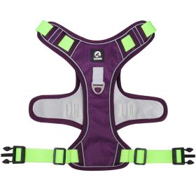 Reflective Heavy-Duty Dog Vest (colour: purple, Specification (L * W): L)